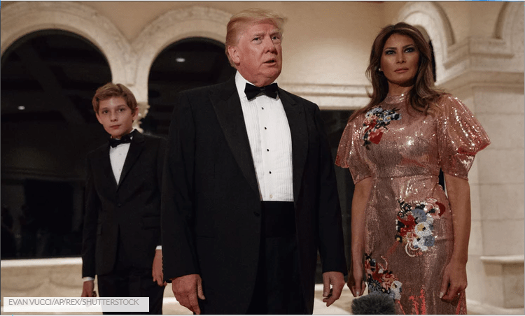 Donald & Melania Trump with their Son